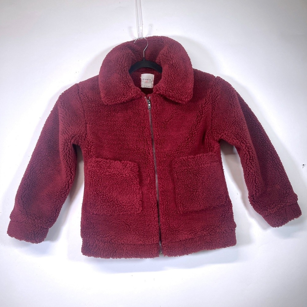 Elodie Girl Sherpa Teddy Jacket Dusty Rose Full Zip Girls L 13-14 - Picture 2 of 9